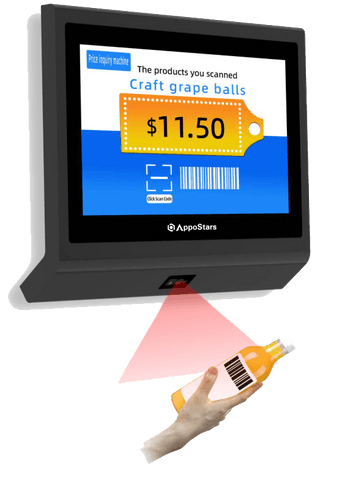 AP-X4-I3 ; NEW , . Price Checker 11.6" Capacitive Touch LED Screen | Resolution: 1366*768 ; .With 2D Scanner + Bluetooth + WiFi ; . CPU: Intel Core i3 (3rd Generation) ; . Storage: 128GB SSD ; . Memory: 4GB DDR3 RAM ; . Operating System: Win 10 ; . Power Supply: DC 6A ; . Wall-mounted Bracket